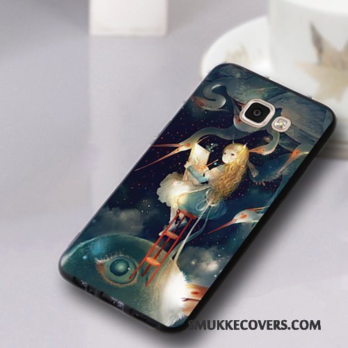 Etui Samsung Galaxy A7 2016 Cartoon Telefonanti-fald, Cover Samsung Galaxy A7 2016 Tasker Nubuck