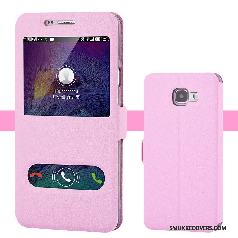 Etui Samsung Galaxy A7 2016 Læder Hvid Telefon, Cover Samsung Galaxy A7 2016 Beskyttelse Trend