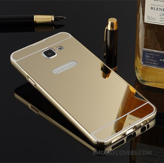 Etui Samsung Galaxy A7 2016 Metal Lyserød Anti-fald, Cover Samsung Galaxy A7 2016 Beskyttelse Tynd Ramme