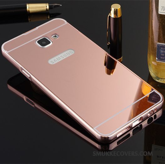 Etui Samsung Galaxy A7 2016 Metal Lyserød Anti-fald, Cover Samsung Galaxy A7 2016 Beskyttelse Tynd Ramme