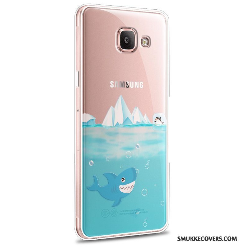 Etui Samsung Galaxy A7 2016 Silikone Anti-fald Lyserød, Cover Samsung Galaxy A7 2016 Blød Telefonny