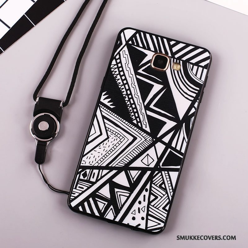 Etui Samsung Galaxy A7 2016 Silikone Telefonanti-fald, Cover Samsung Galaxy A7 2016 Blød Sort