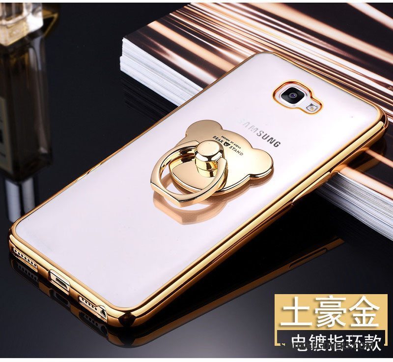 Etui Samsung Galaxy A7 2016 Tasker Anti-fald Telefon, Cover Samsung Galaxy A7 2016 Blød Guld Gennemsigtig