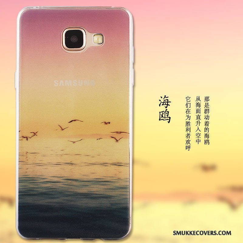 Etui Samsung Galaxy A7 2016 Tasker Telefonblækmaleri, Cover Samsung Galaxy A7 2016 Beskyttelse Rød