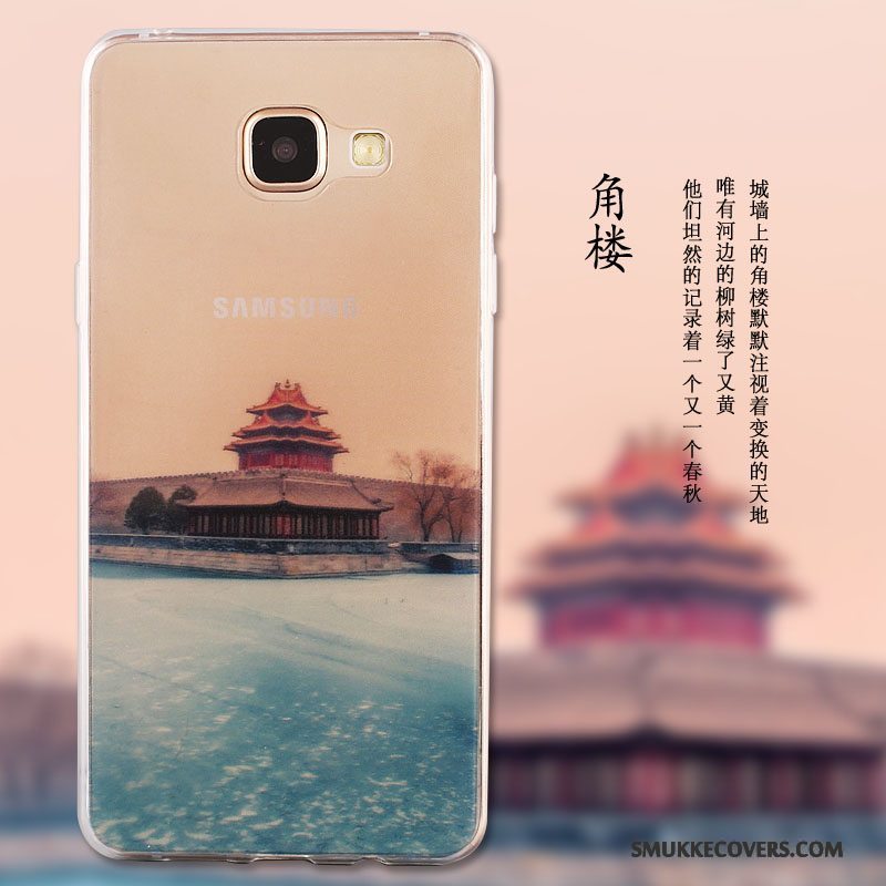Etui Samsung Galaxy A7 2016 Tasker Telefonblækmaleri, Cover Samsung Galaxy A7 2016 Beskyttelse Rød