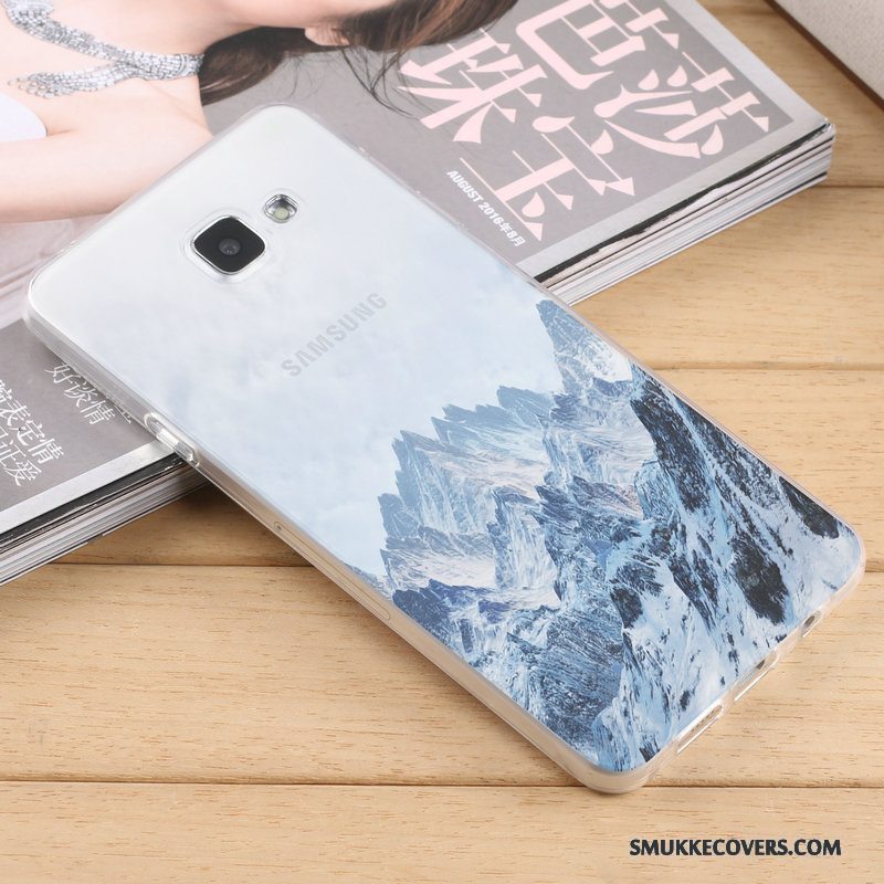 Etui Samsung Galaxy A7 2016 Tasker Telefonnubuck, Cover Samsung Galaxy A7 2016 Silikone Blå