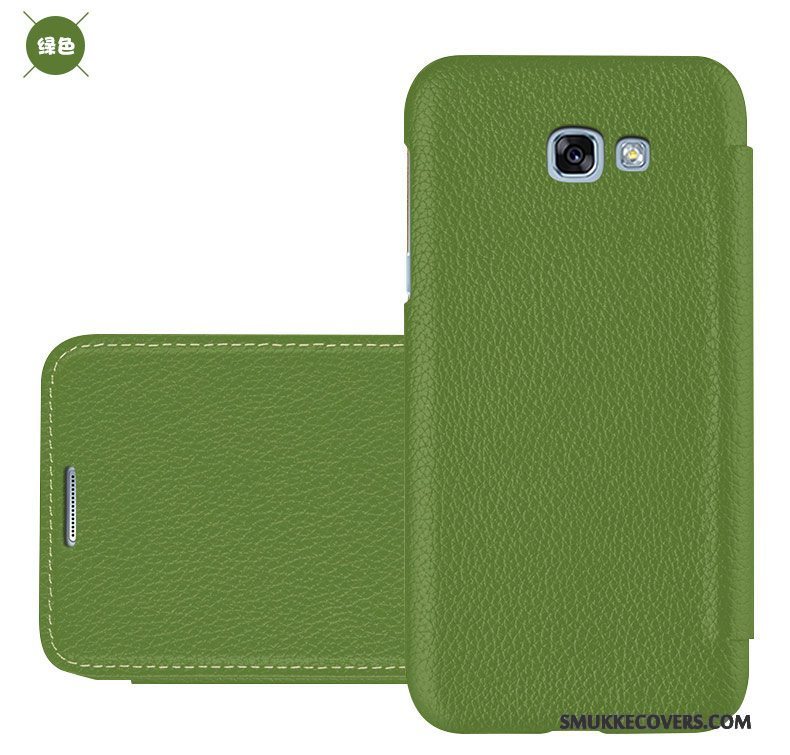 Etui Samsung Galaxy A7 2017 Beskyttelse Telefonsort, Cover Samsung Galaxy A7 2017 Folio