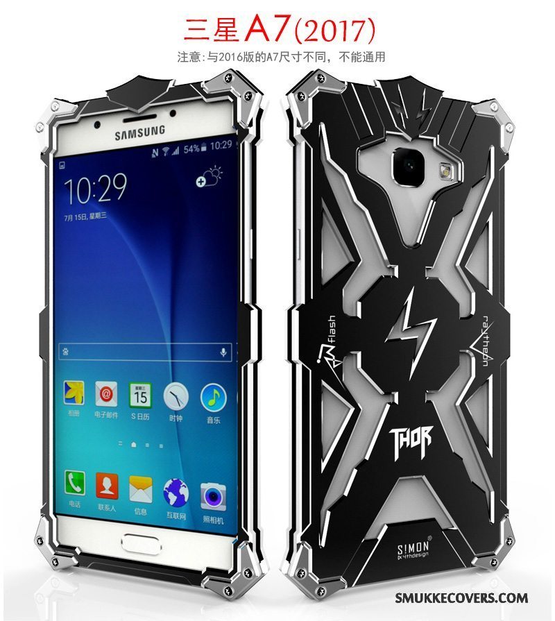 Etui Samsung Galaxy A7 2017 Metal Trend Ramme, Cover Samsung Galaxy A7 2017 Beskyttelse Telefonanti-fald