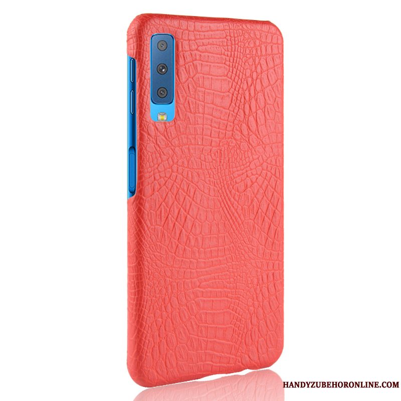 Etui Samsung Galaxy A7 2018 Beskyttelse Simple Nubuck, Cover Samsung Galaxy A7 2018 Tasker Blå Telefon