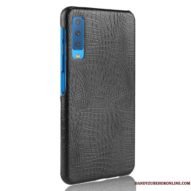 Etui Samsung Galaxy A7 2018 Beskyttelse Simple Nubuck, Cover Samsung Galaxy A7 2018 Tasker Blå Telefon