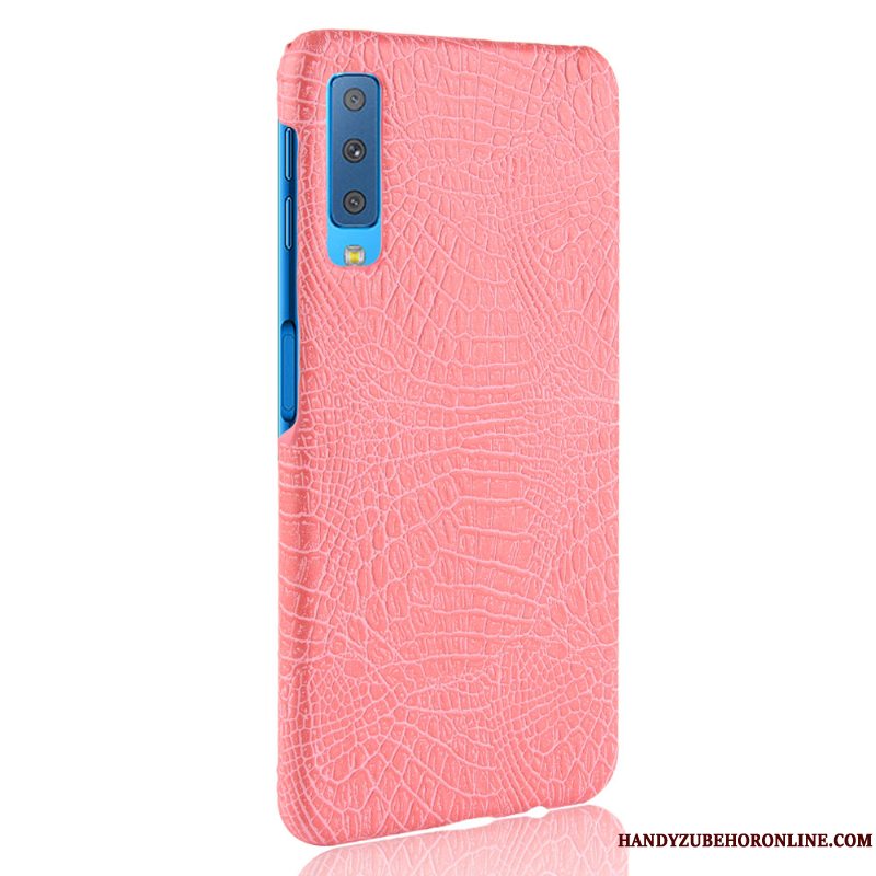 Etui Samsung Galaxy A7 2018 Beskyttelse Simple Nubuck, Cover Samsung Galaxy A7 2018 Tasker Blå Telefon