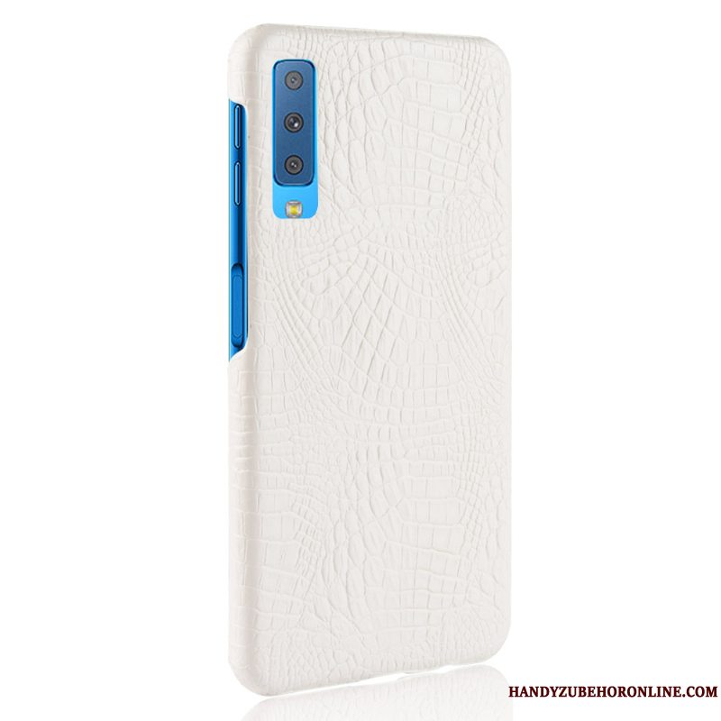 Etui Samsung Galaxy A7 2018 Beskyttelse Simple Nubuck, Cover Samsung Galaxy A7 2018 Tasker Blå Telefon