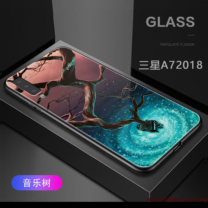 Etui Samsung Galaxy A7 2018 Beskyttelse Telefonlilla, Cover Samsung Galaxy A7 2018 Blød Anti-fald Tynd