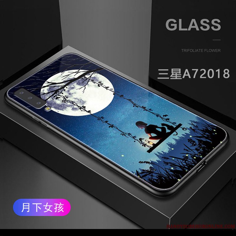 Etui Samsung Galaxy A7 2018 Beskyttelse Telefonlilla, Cover Samsung Galaxy A7 2018 Blød Anti-fald Tynd