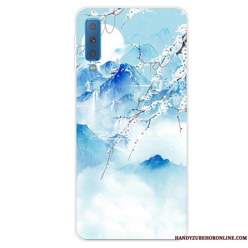 Etui Samsung Galaxy A7 2018 Cartoon Telefonhård, Cover Samsung Galaxy A7 2018 Blød Vind Frisk