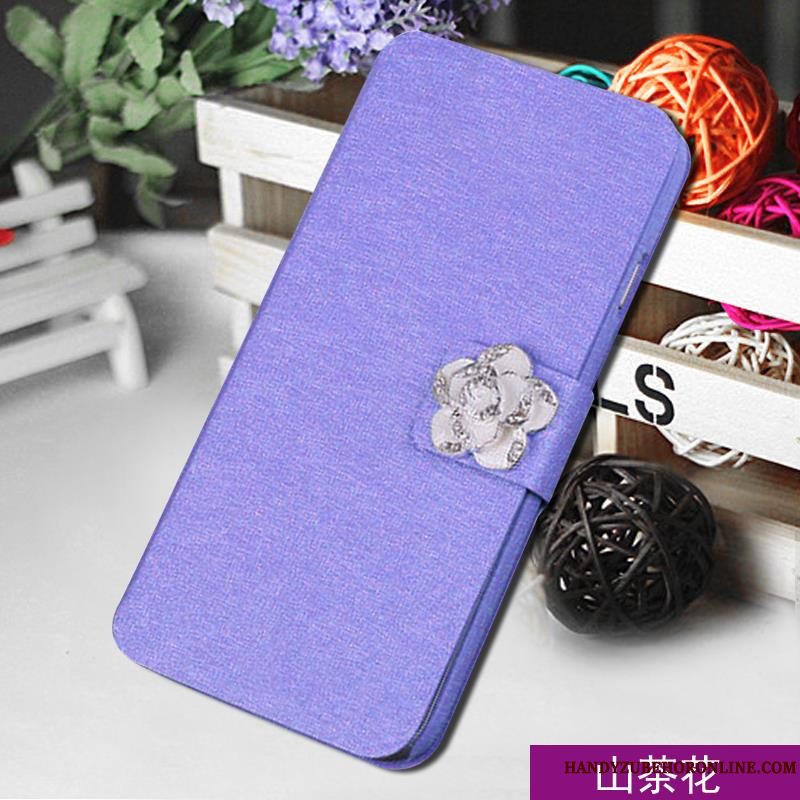 Etui Samsung Galaxy A7 2018 Folio Anti-fald Telefon, Cover Samsung Galaxy A7 2018 Læder Lilla