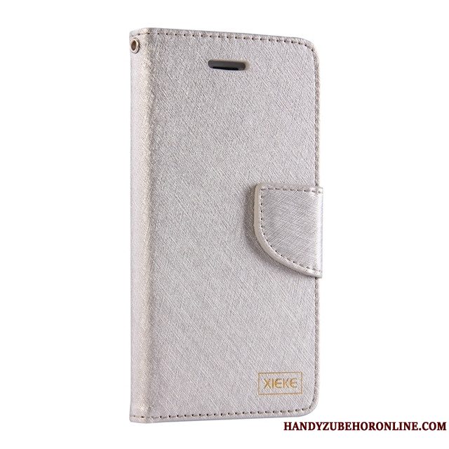 Etui Samsung Galaxy A7 2018 Folio Rosa Guld Måned, Cover Samsung Galaxy A7 2018 Læder Telefonbusiness