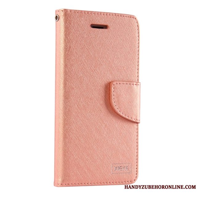 Etui Samsung Galaxy A7 2018 Folio Rosa Guld Måned, Cover Samsung Galaxy A7 2018 Læder Telefonbusiness