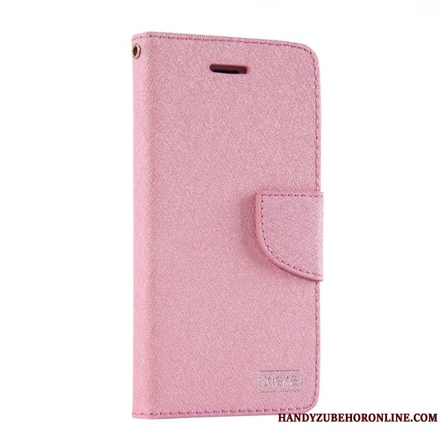 Etui Samsung Galaxy A7 2018 Folio Rosa Guld Måned, Cover Samsung Galaxy A7 2018 Læder Telefonbusiness