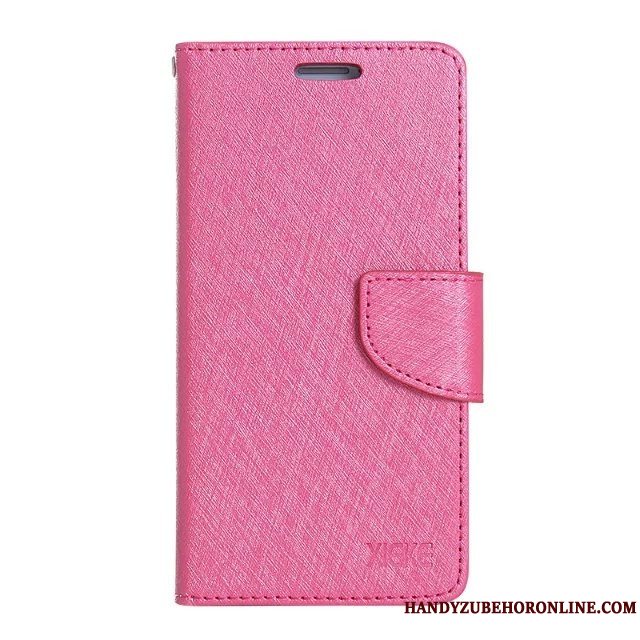 Etui Samsung Galaxy A7 2018 Folio Rosa Guld Måned, Cover Samsung Galaxy A7 2018 Læder Telefonbusiness