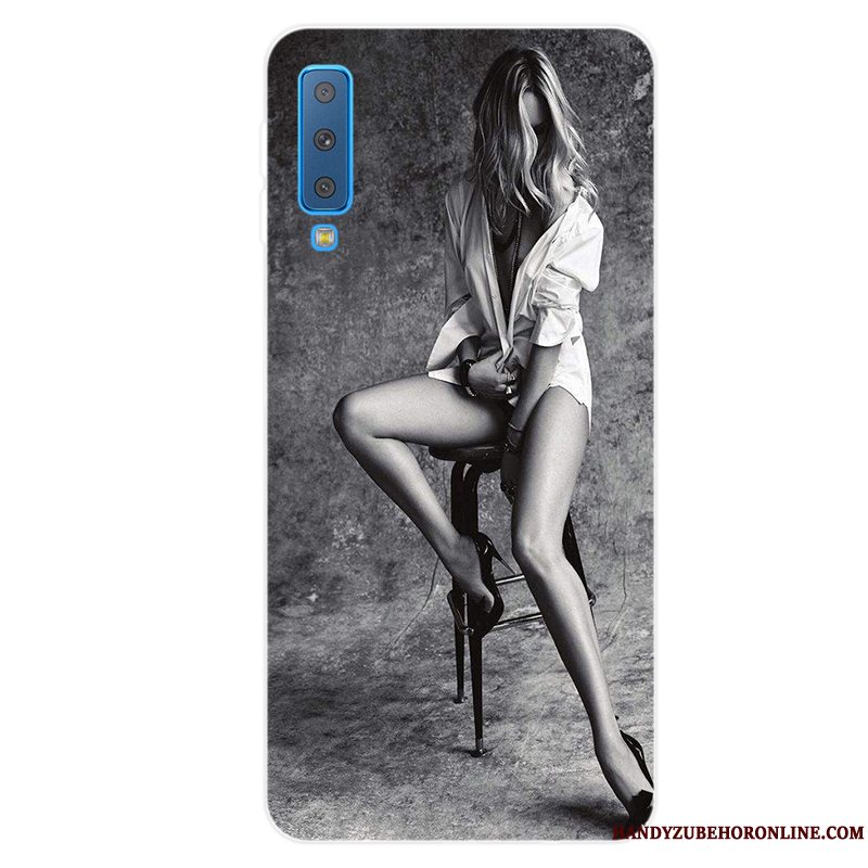 Etui Samsung Galaxy A7 2018 Tasker Anti-fald Telefon, Cover Samsung Galaxy A7 2018 Silikone Af Personlighed Trend