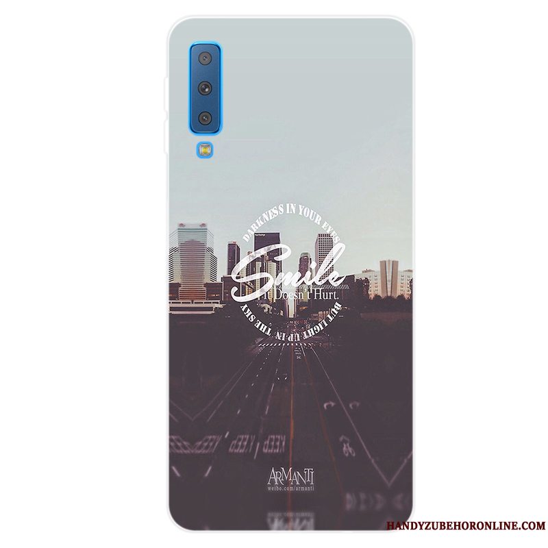 Etui Samsung Galaxy A7 2018 Tasker Anti-fald Telefon, Cover Samsung Galaxy A7 2018 Silikone Af Personlighed Trend