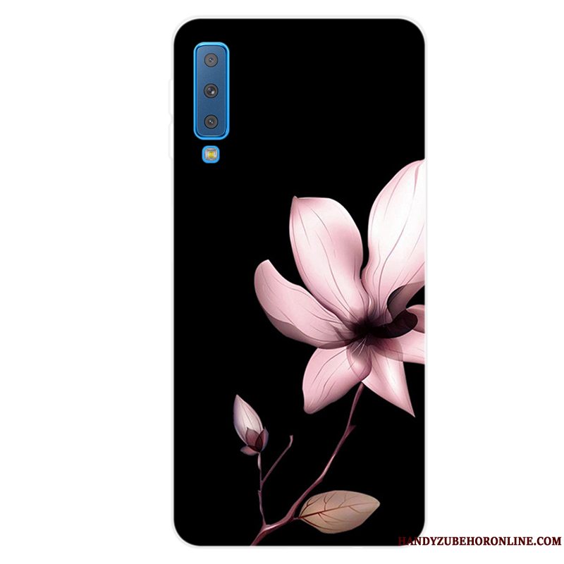 Etui Samsung Galaxy A7 2018 Tasker Lille Sektion Frisk, Cover Samsung Galaxy A7 2018 Blød Anti-fald Lyserød