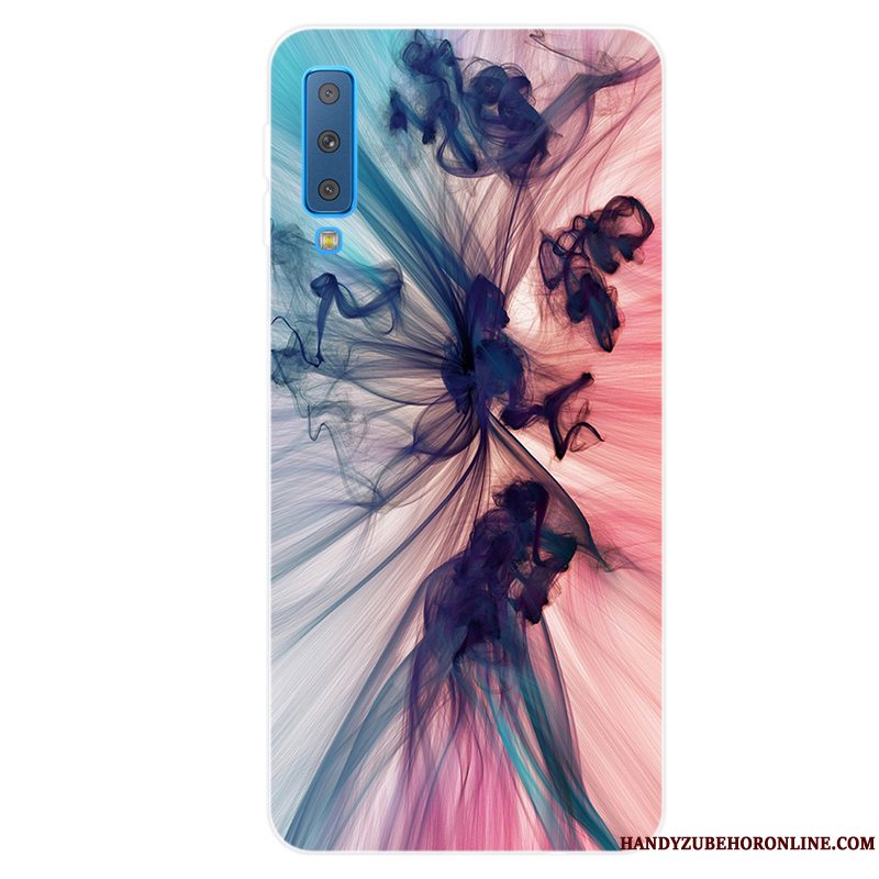 Etui Samsung Galaxy A7 2018 Tasker Lille Sektion Frisk, Cover Samsung Galaxy A7 2018 Blød Anti-fald Lyserød