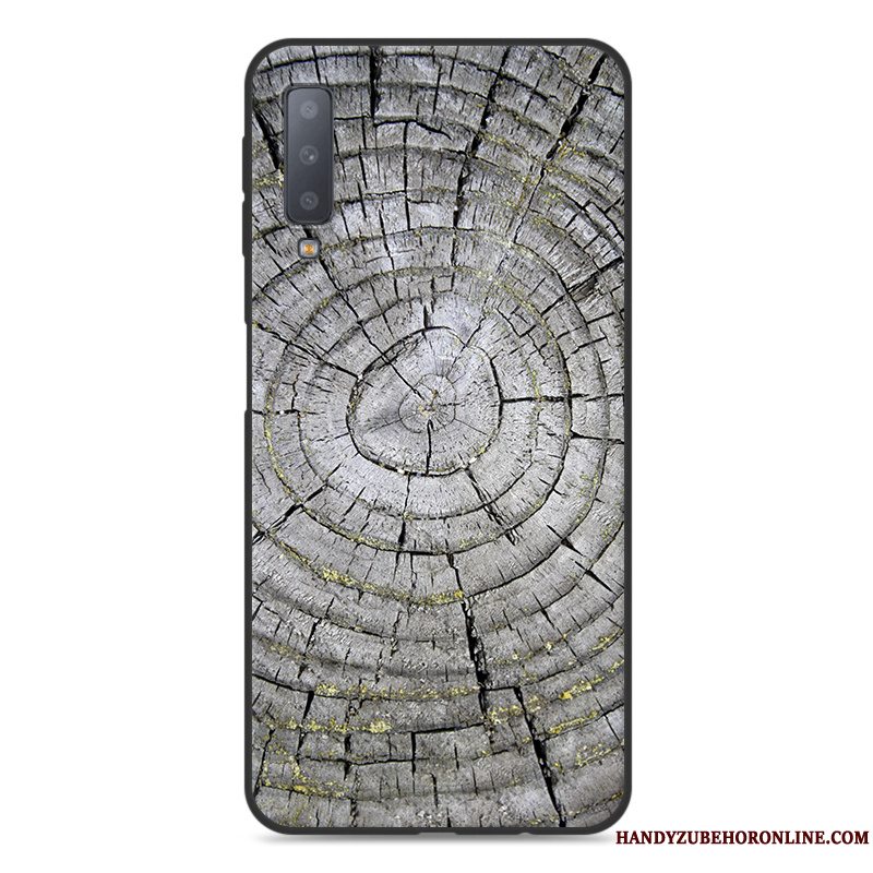Etui Samsung Galaxy A7 2018 Tasker Simple Telefon, Cover Samsung Galaxy A7 2018 Beskyttelse Blå Anti-fald