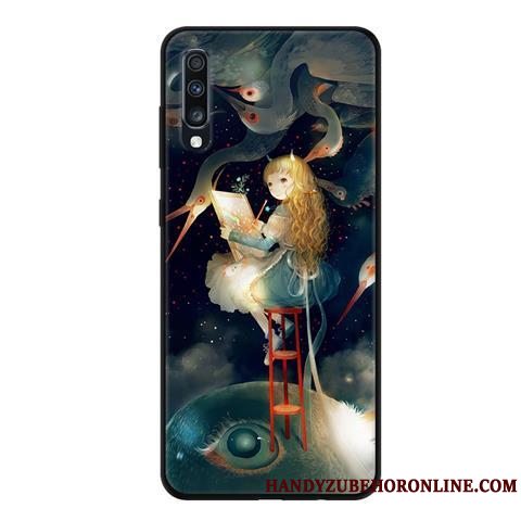 Etui Samsung Galaxy A70 Beskyttelse Telefonsort, Cover Samsung Galaxy A70 Blød Blå Af Personlighed