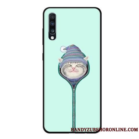 Etui Samsung Galaxy A70 Beskyttelse Telefonsort, Cover Samsung Galaxy A70 Blød Blå Af Personlighed