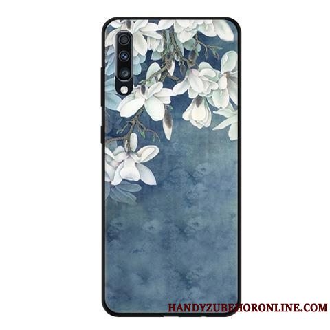 Etui Samsung Galaxy A70 Beskyttelse Telefonsort, Cover Samsung Galaxy A70 Blød Lyserød Nubuck