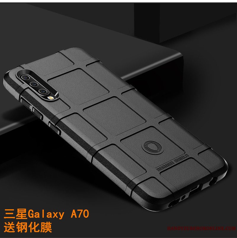 Etui Samsung Galaxy A70 Beskyttelse Tre Forsvar Mønster, Cover Samsung Galaxy A70 Tasker Telefontykke