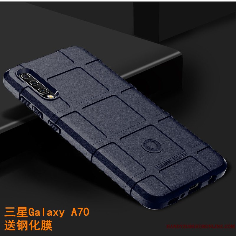Etui Samsung Galaxy A70 Beskyttelse Tre Forsvar Mønster, Cover Samsung Galaxy A70 Tasker Telefontykke