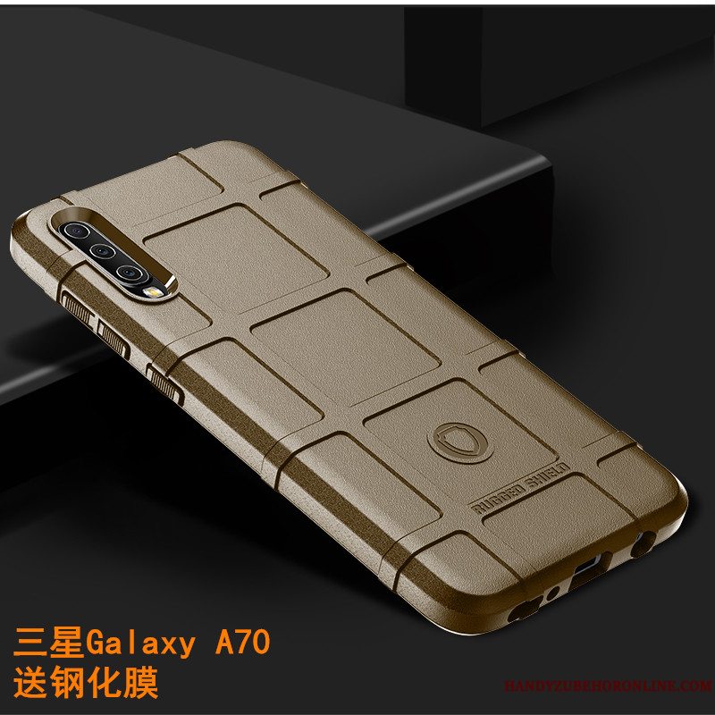 Etui Samsung Galaxy A70 Beskyttelse Tre Forsvar Mønster, Cover Samsung Galaxy A70 Tasker Telefontykke