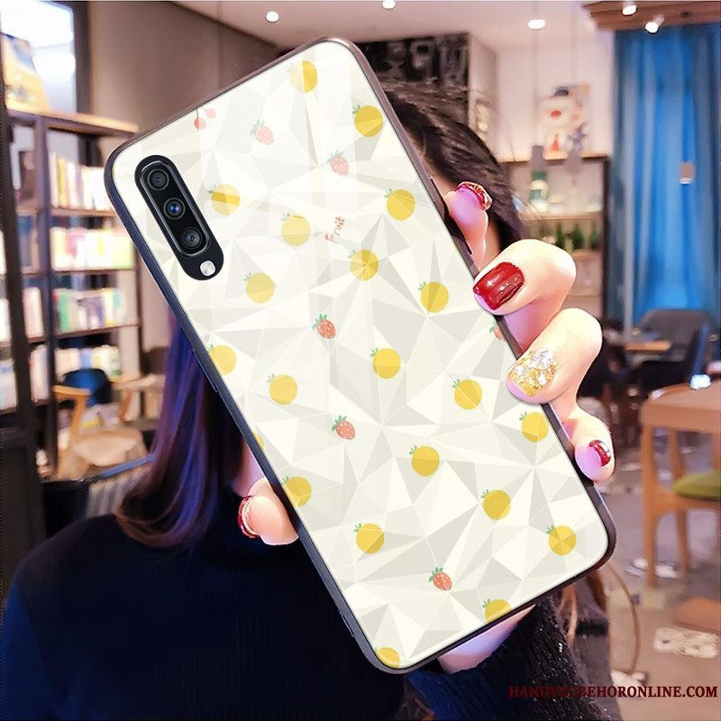 Etui Samsung Galaxy A70 Blød Rombe Telefon, Cover Samsung Galaxy A70 Kreativ Grøn Trendy