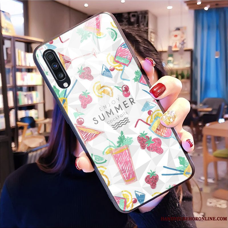 Etui Samsung Galaxy A70 Blød Rombe Telefon, Cover Samsung Galaxy A70 Kreativ Grøn Trendy