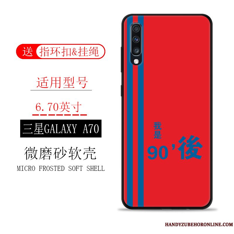 Etui Samsung Galaxy A70 Blød Telefonsort, Cover Samsung Galaxy A70 Beskyttelse Trendy Anti-fald