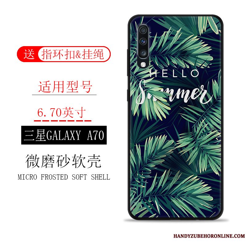 Etui Samsung Galaxy A70 Blød Telefonsort, Cover Samsung Galaxy A70 Beskyttelse Trendy Anti-fald