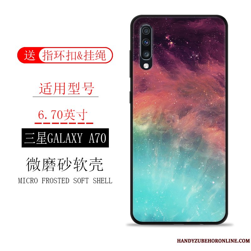 Etui Samsung Galaxy A70 Blød Telefonsort, Cover Samsung Galaxy A70 Beskyttelse Trendy Anti-fald