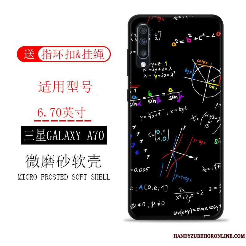 Etui Samsung Galaxy A70 Blød Telefonsort, Cover Samsung Galaxy A70 Beskyttelse Trendy Anti-fald