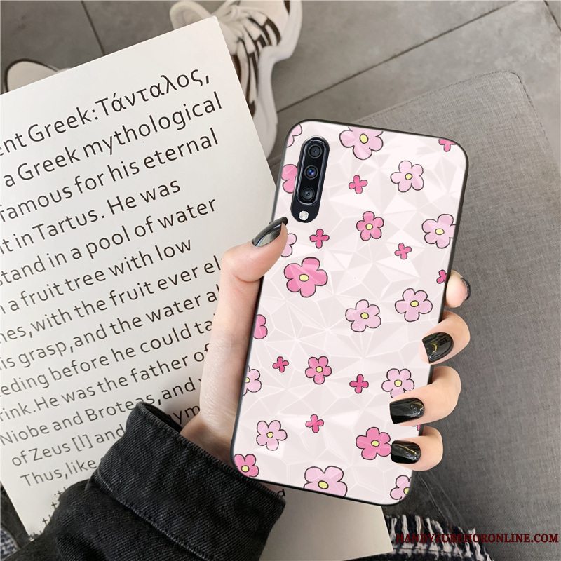 Etui Samsung Galaxy A70 Frisk Blomster, Cover Samsung Galaxy A70 Grøn Telefon