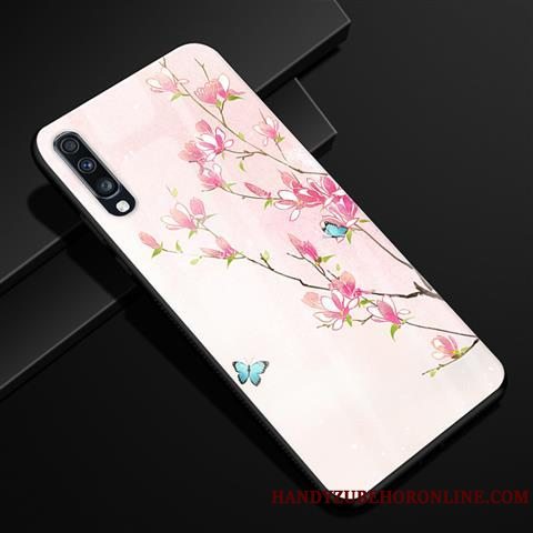 Etui Samsung Galaxy A70 Kreativ Anti-fald Grøn, Cover Samsung Galaxy A70 Beskyttelse Frisk Glas