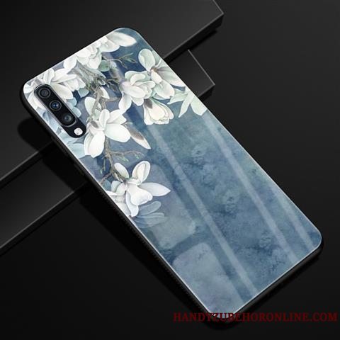 Etui Samsung Galaxy A70 Kreativ Anti-fald Grøn, Cover Samsung Galaxy A70 Beskyttelse Frisk Glas