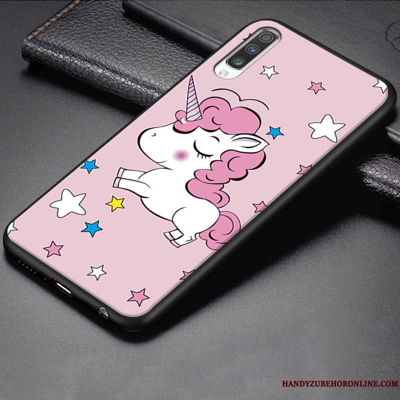 Etui Samsung Galaxy A70 Kreativ Anti-fald Telefon, Cover Samsung Galaxy A70 Silikone Nubuck Grøn
