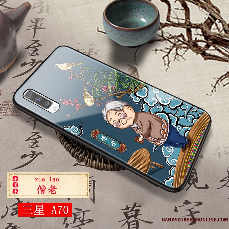 Etui Samsung Galaxy A70 Mode Anti-fald Hård, Cover Samsung Galaxy A70 Beskyttelse Telefonglas