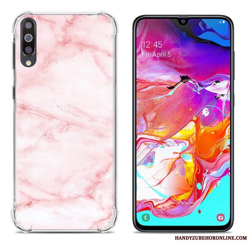 Etui Samsung Galaxy A70 Silikone Anti-fald Grøn, Cover Samsung Galaxy A70 Tasker Telefongasbag