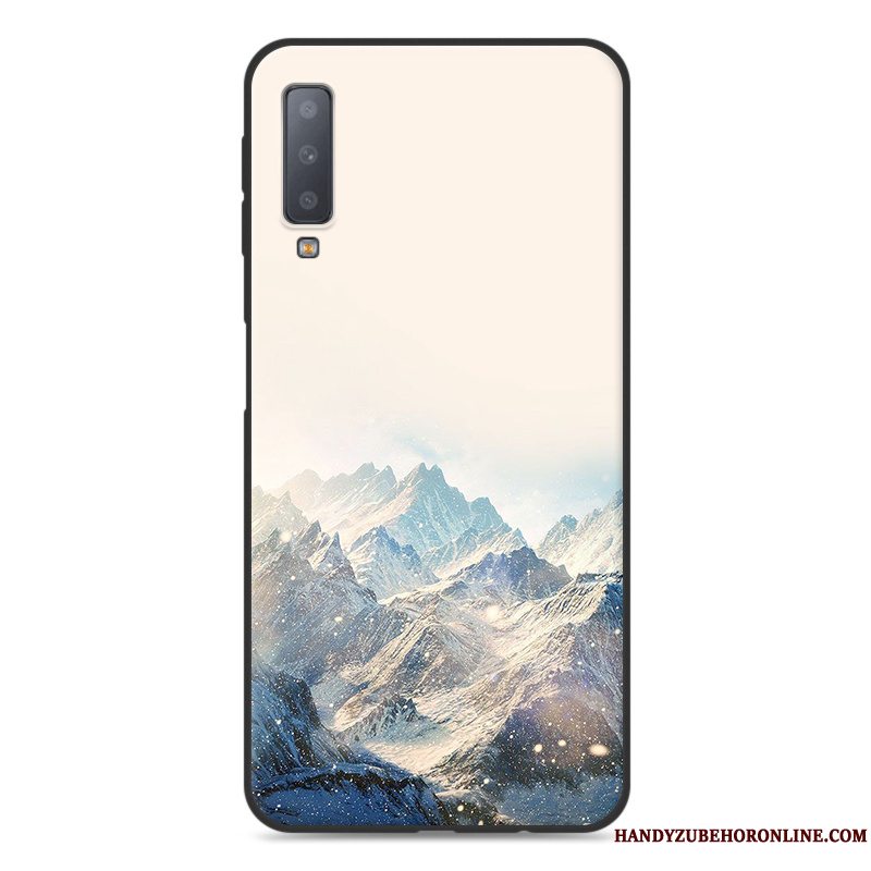 Etui Samsung Galaxy A70 Silikone Anti-fald Telefon, Cover Samsung Galaxy A70 Beskyttelse Blå