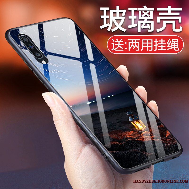 Etui Samsung Galaxy A70 Silikone Lyse Vind, Cover Samsung Galaxy A70 Beskyttelse Glas Telefon