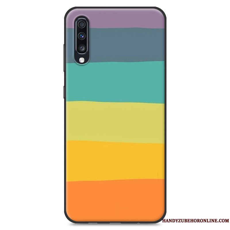 Etui Samsung Galaxy A70 Silikone Nubuck Telefon, Cover Samsung Galaxy A70 Blød Anti-fald Rød